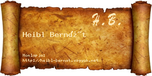 Heibl Bernát névjegykártya